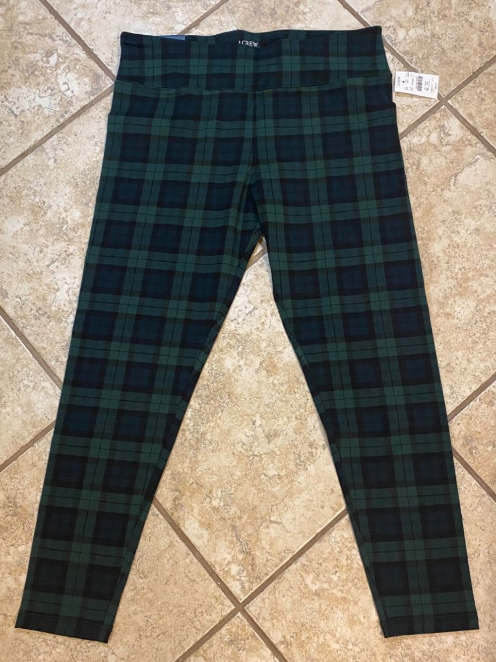 New with tags J. Crew blue and green Watch Plaid Leggings